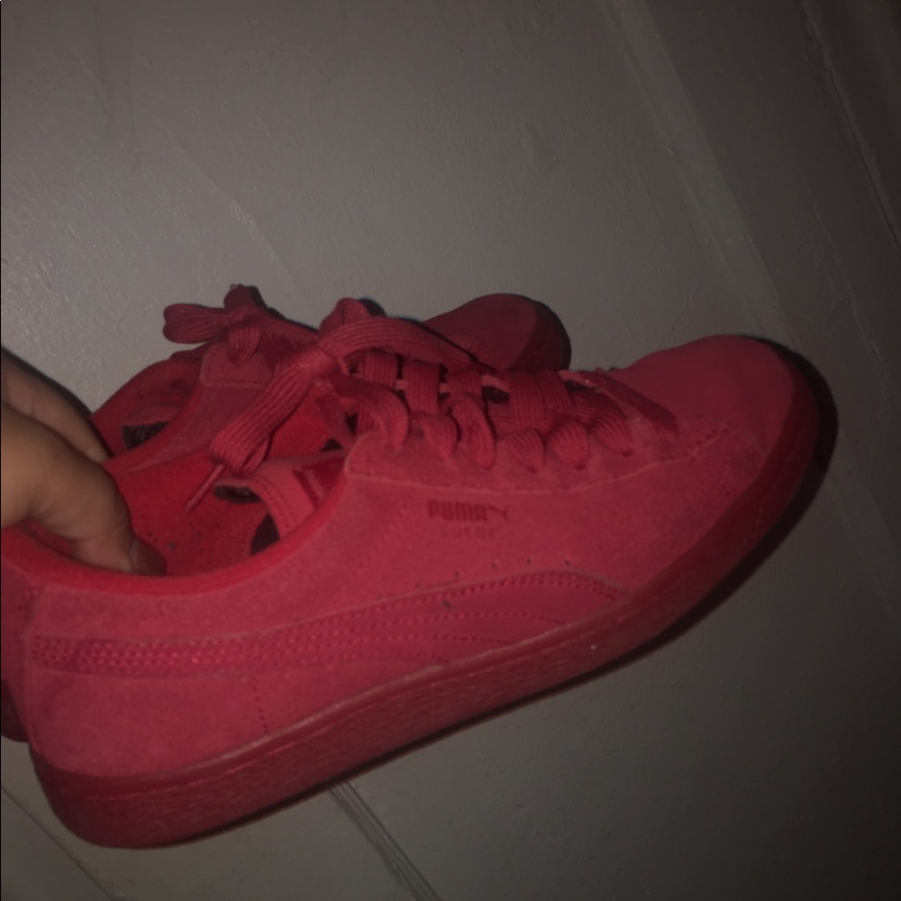 Puma red suede